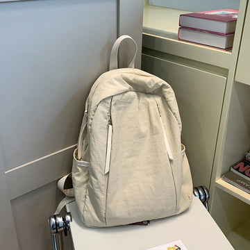 Qfdian Large Capacity Women Backpack Lightweight and Versatile College Student backpack fit A4 paper
